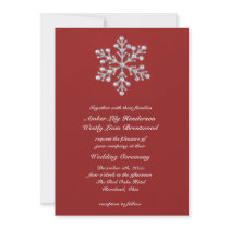 Winter Snowflake Wedding Invitation 2