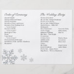 Winter Snowflake Wedding Program Flyers