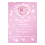 Winter Snowflakes Heart Baby Shower Invitation