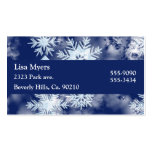 Winter Snowflakes Icy Blue Business Card Template