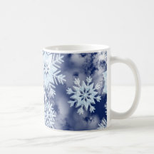 Winter Snowflakes Icy Blue Mug