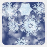 Winter Snowflakes Icy Blue Sticker