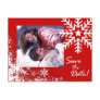 Winter Snowflakes Save the Date (red) Photo