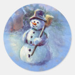 WINTER SNOWMAN by SHARON SHARPE Stickers