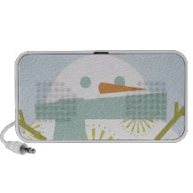 Winter Snowman Doodle Mp3 Speaker