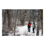 Winter Snowshoeing Customized Stationery