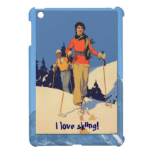 WInter sports - Skiers on the mountain iPad Mini Cases