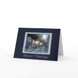 Winter Street Scene Holiday Greeting