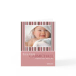 Winter Stripes Pink • Baby Announcement cards