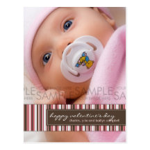 Winter Stripes :: Valentine's Photo Postcard
