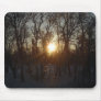 Winter Sunrise Between Trees Mouse Pad