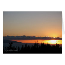 Winter Sunset on Kachemak Bay Greeting Cards