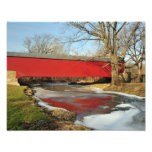 Winter Thaw Covered Bridge Photo