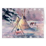 WINTER TIPI FIRE & APPALOOSA by SHARON SHARPE Card