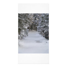 winter trails photo greeting card