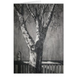Winter Tree - Charcoal Greeting Card