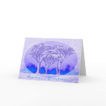 Winter trees greeting card