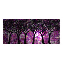 Winter Trees over alcohol ink Background Photo Art
