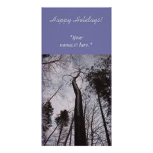 Winter trees photo card