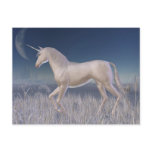 Winter Unicorn - running Postcard