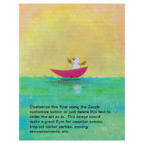 Winter vacation snowman boating cute unique art
