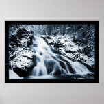 Winter Waterfall (Bordered) Poster