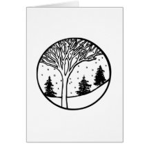 Winter Weather Snow Scene Greeting Cards