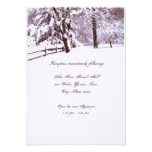 Winter Wedding Beautiful Custom Invitation