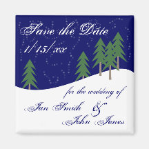 Winter Wedding Magnets