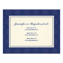 Winter Wedding Registry Card in Navy on Cream invitations