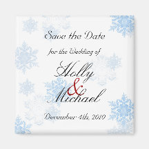 winter wedding,savethedate,red,fancy,classy, fridge magnet