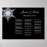 Winter Wedding Seating Chart Print