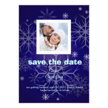 Winter Wedding, snowflakes/photo/ Save the Date Custom Invite