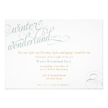 Winter Wonderland Personalized Invitations