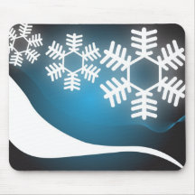 Winter Wonderland Snowflake Background Mousepads