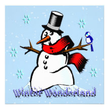 Winter Wonderland Snowman Invitation
