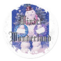 Winter Wonderland Snowman stickers
