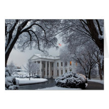 Winter Wonderland White House Card