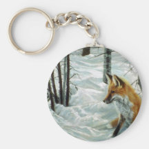 Winter woods, Fox Key Chains