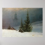 Winterlandschaft mit Kirche Posters