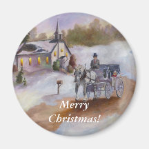 Winters Dream Christmas Magnet