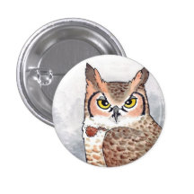 Winter's Messenger - Great Horned Owl Pin