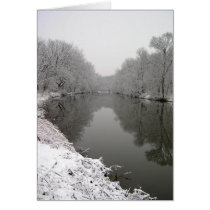 Winters reflection Verticle Greeting Cards
