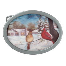 Winters Serenity Cardinal Belt Buckle