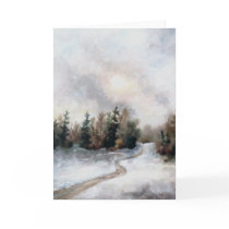 Winters Sunset Blank Card