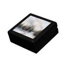 Winters Sunset Trinket Boxes