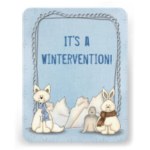 Wintervention Polar Party Custom Invitation