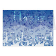Wintery Blue Holidays 01 Card