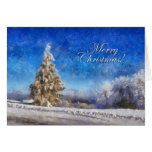 Wintery Christmas Tree Greeting Card