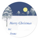 wintery gift labels sticker